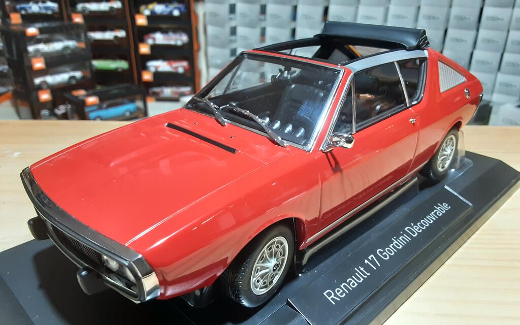 Norev NV185371 1:18 17 Gordini Découvrable 1975-Red Renault Collectable Model, Multi