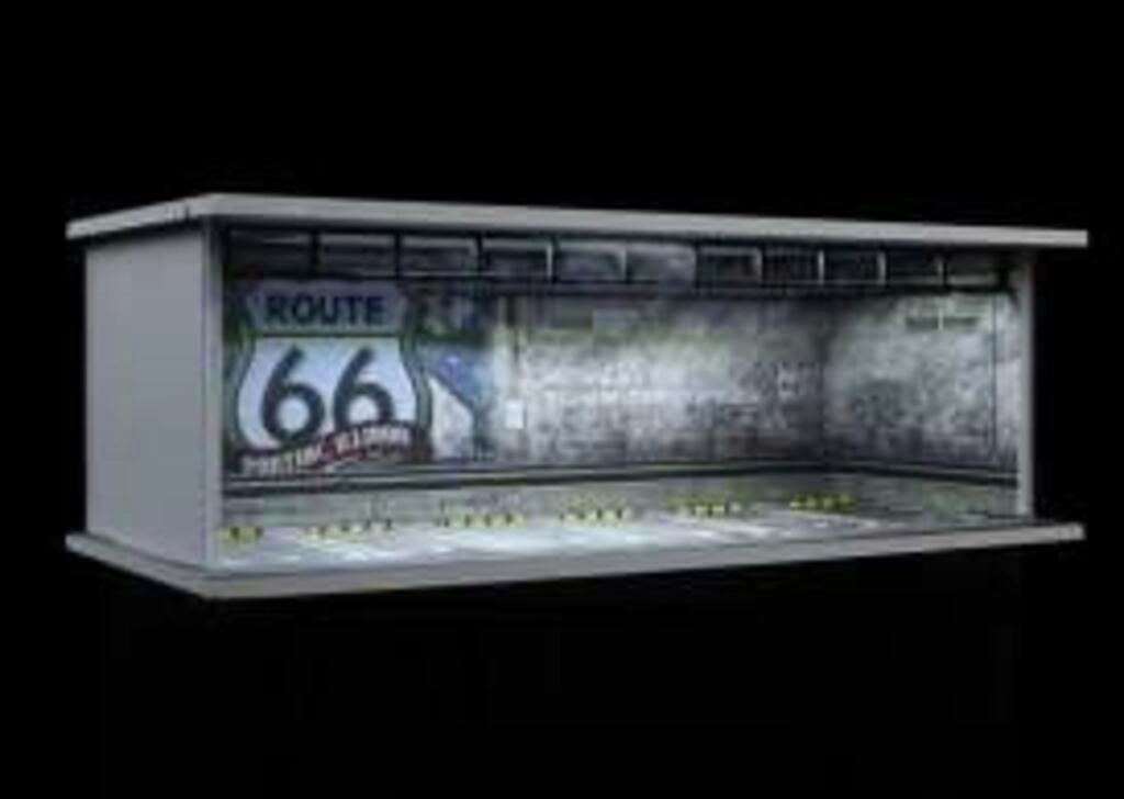 BLACK BOX DIORAMA 1/64 - PARKING GARAGE - ROUTE 66 PARKING L BLACK BOX DIORAMA 1/64 - PARKING GARAGE - ROUTE 66 PARKING L