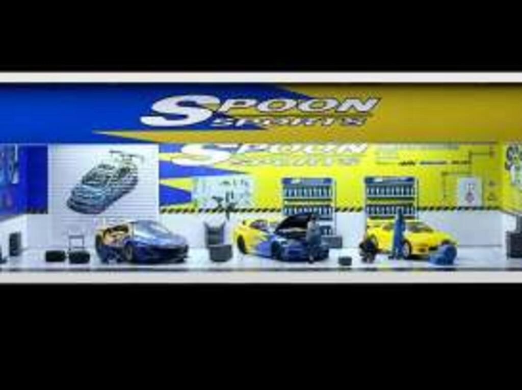 BLACK BOX DIORAMA 1/64 - PARKING GARAGE - SPOON LOT WITH LIG BLACK BOX DIORAMA 1/64 - PARKING GARAGE - SPOON LOT WITH LIG