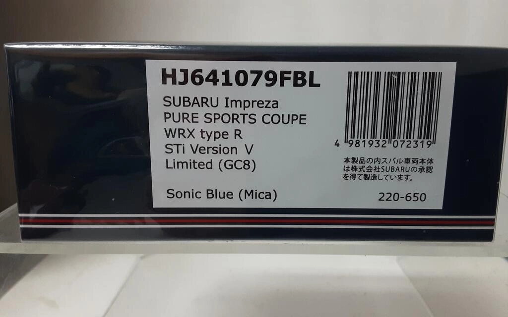 HJ64 - SUBARU IMPREZA PURE SPORTS COUPE WRX TYPE R STI VERSI HJ64 - SUBARU IMPREZA PURE SPORTS COUPE WRX TYPE R STI VERSI