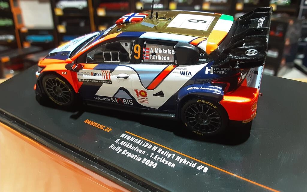 IXO 1/43 - HYUNDAI I20 N RALLY 1 HYBRID WRC - Nº 9 6º RALLY IXO 1/43 - HYUNDAI I20 N RALLY 1 HYBRID WRC - Nº 9 6º RALLY