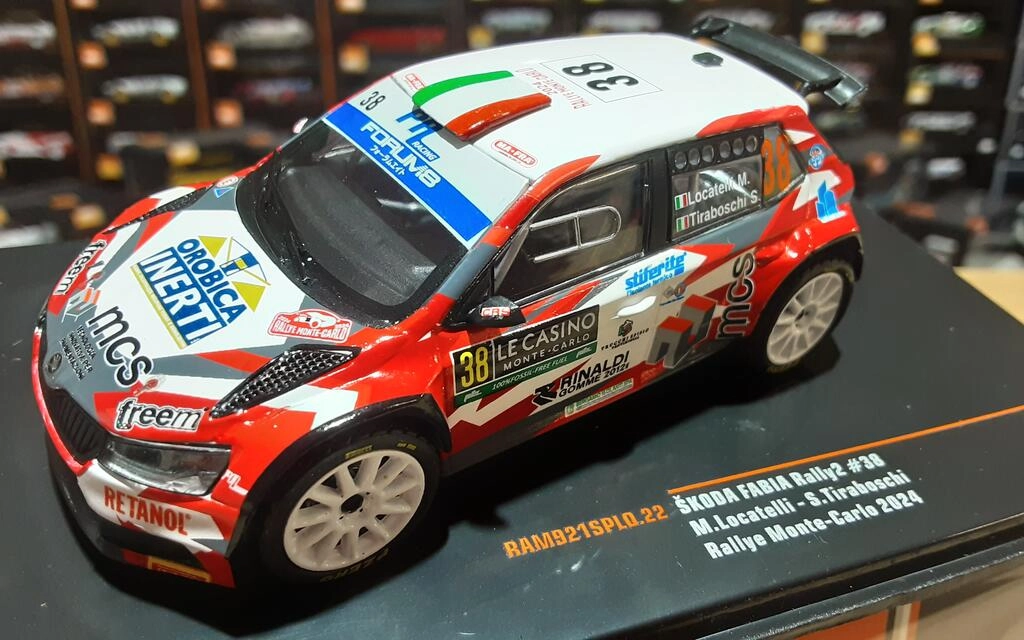 IXO 1/43 - SKODA FABIA RS RALLY 2 - Nº 38 RALLY MONTE CARLO IXO 1/43 - SKODA FABIA RS RALLY 2 - Nº 38 RALLY MONTE CARLO