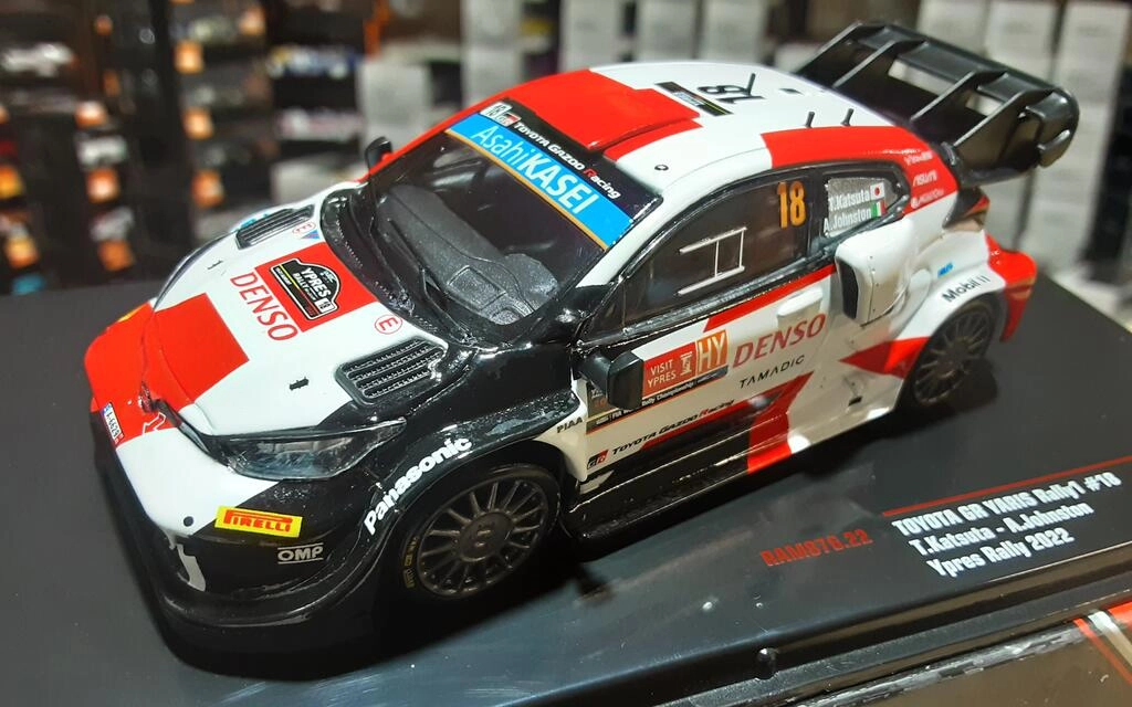 IXO 1/43 - TOYOTA GR YARIS RALLY 1 WRC - Nº 18 5º RALLY YPRE IXO 1/43 - TOYOTA GR YARIS RALLY 1 WRC - Nº 18 5º RALLY YPRE