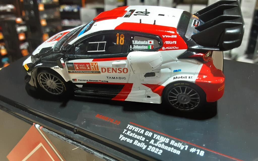 IXO 1/43 - TOYOTA GR YARIS RALLY 1 WRC - Nº 18 5º RALLY YPRE IXO 1/43 - TOYOTA GR YARIS RALLY 1 WRC - Nº 18 5º RALLY YPRE
