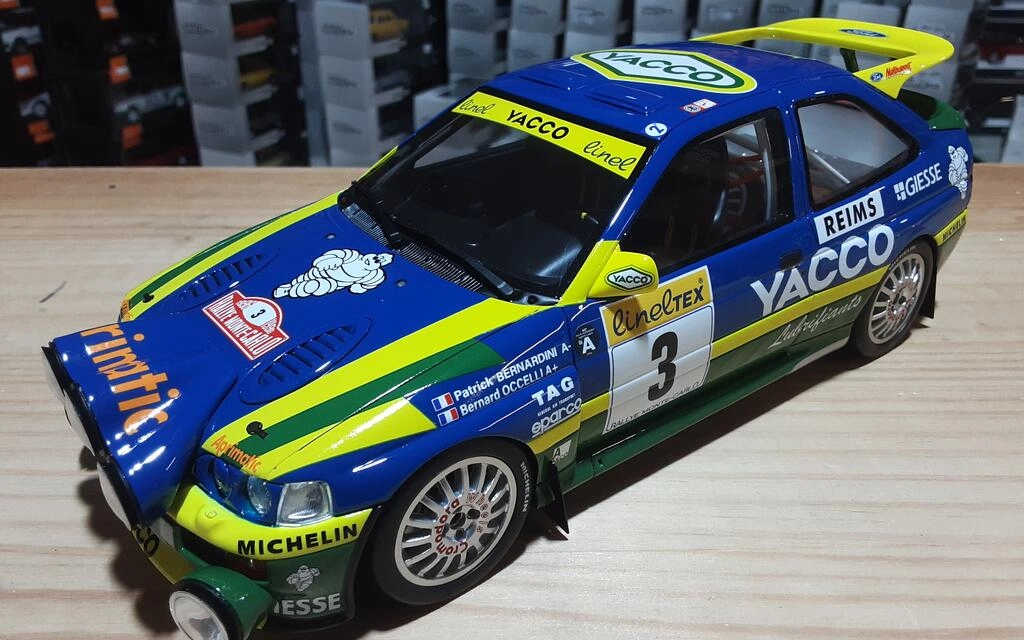 OTTO MOBILE 1/18 - FORD ESCORT RS COSWORTH - Nº 3 RALLY MONT OTTO MOBILE 1/18 - FORD ESCORT RS COSWORTH - Nº 3 RALLY MONT