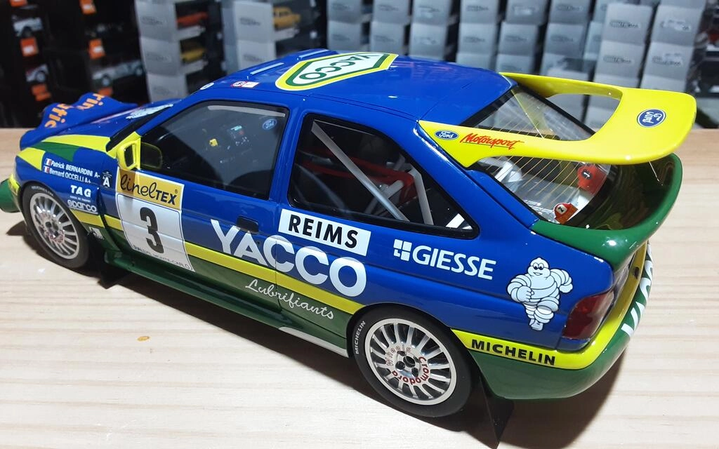 OTTO MOBILE 1/18 - FORD ESCORT RS COSWORTH - Nº 3 RALLY MONT OTTO MOBILE 1/18 - FORD ESCORT RS COSWORTH - Nº 3 RALLY MONT