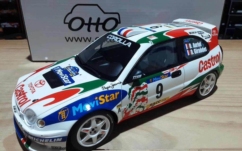 OTTO MOBILE 1/18 - TOYOTA COROLLA WRC - Nº 9 WINNER RALLY CA OTTO MOBILE 1/18 - TOYOTA COROLLA WRC - Nº 9 WINNER RALLY CA