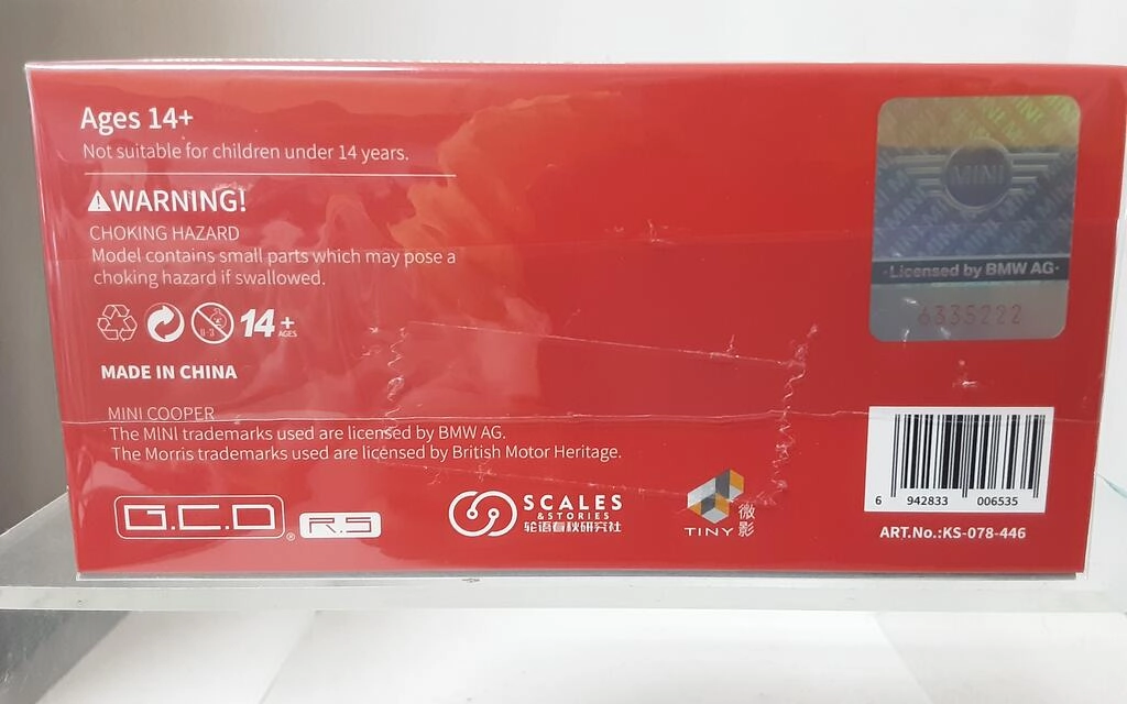SPARK 1/64 - MINI COOPER S (night version) - Nº 52 WINNER RA SPARK 1/64 - MINI COOPER S (night version) - Nº 52 WINNER RA