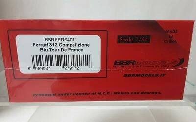 BBR 1/64 - FERRARI 812 COMPETIZIONE - BLUE TOUR DE FRANCE - 
