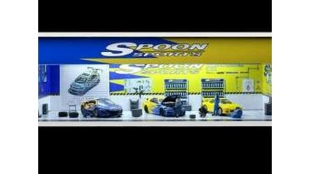 BLACK BOX DIORAMA 1/64 - PARKING GARAGE - SPOON LOT WITH LIG