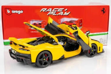 BURAGO 1/18 - FERRARI F80 - 2024 - YELLOW