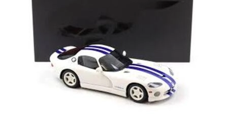 GT SPIRIT 1/18 - DODGE VIPER GTS - 1996 - WHITE / BLUE