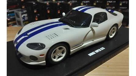 GT SPIRIT 1/18 - DODGE VIPER GTS - 1996 - WHITE / BLUE