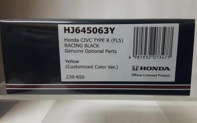HJ64 - HONDA CIVIC TYPE R (FL5) - RACING BLACK PACKAGE - YEL