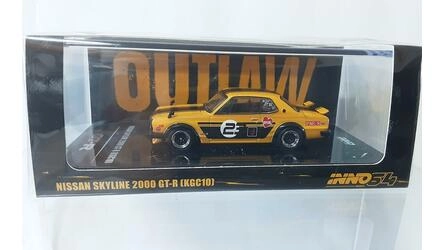 INNO 1/64 - NISSAN SKYLINE 2000 GT-R (KGC10) - YELLOW/BLACK