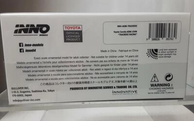 INNO 1/64 -  TOYOTA COROLLA LEVIN (AE86) - Nº 326 TRACKERZ R