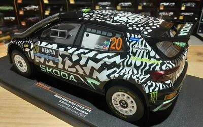 IXO 1/18 - SKODA FABIA RALLY 2 - Nº 20  7nd RALLY SAFARI KEN