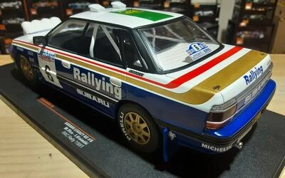 IXO 1/18 - SUBARU LEGACY RS - Nº 6 RALLY RAC 1991