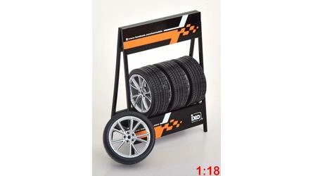 IXO 1/18 -  SET OF 4 WHEELS HYUNDAI - SILVER
