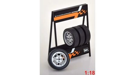 IXO 1/18 -  SET OF 4 WHEELS SAAB - SILVER