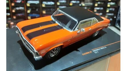IXO 1/43 -  CHEVROLET NOVA SS COUPE - ORANGE BLACK - 1971