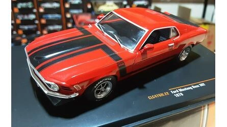 IXO 1/43 -  FORD MUSTANG BOSS 392 - 1970 - RED / BLACK