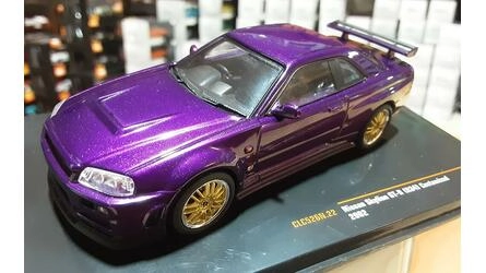 IXO 1/43 - NISSAN SKYLINE GT-R (R34) CUSTOMS RHD - METALLIC 