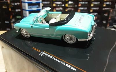 IXO 1/43 -  VW KARMANN GHIA CABRIOLET OPEN - LIGHT BLUE - 19