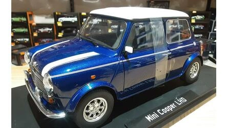 KK SCALE MODELS 1/12 - MINI COOPER LHD - BLUE METALLIC / WHI