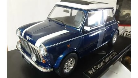 KK SCALE MODELS 1/12 - MINI COOPER SUNROOF LHD - BLUE METALL