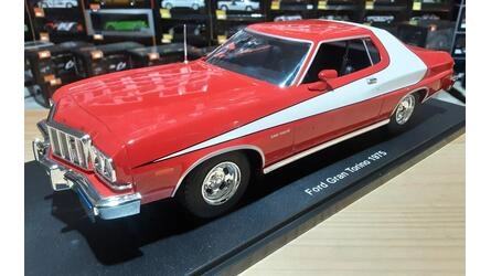 MCG 1/18 - FORD USA GRAN TORINO COUPE - 1975 - RED WHITE