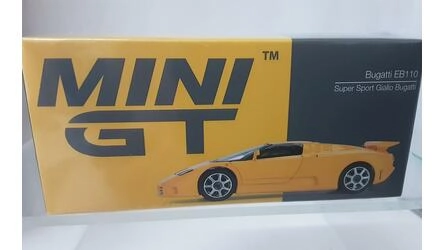 MINI GT 1/64 - BUGATTI EB 110 - SUPER SPORT GIALLO BUGATTI -