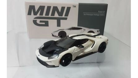 MINI GT 1/64 - FORD GT PROTOTYPE HERITAGE EDITION - WHITE / 
