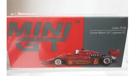 MINI GT 1/64 - LOTUS 78 - Nº 6 GUNNAR NILSSON - 1977 JAPANES