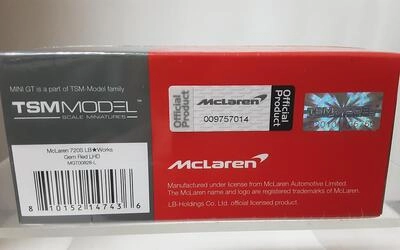 MINI GT 1/64 - MCLAREN 720S - LB WORKS - 2022 - GEM RED