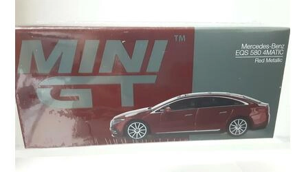 MINI GT 1/64 - MERCEDES BENZ EQS 580 4MATIC - RED METALLIC -