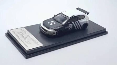 MYMODELCOLLECT 1/64 - HONDA CIVIC EG6 - ROCKET BUNNY -  BLAC