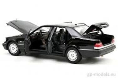 NOREV 1/18 -   MERCEDES S600 - 1997 - BLACK METALLIC