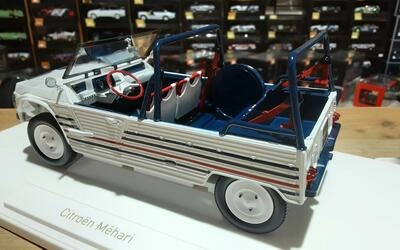 NOREV 1/18 - CITROEN MEHARI  ELECTRIC  - WHITE/RED/BLUE - 20