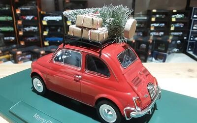 NOREV 1/18 - FIAT 500L CHRISTMAS EDITION - RED - 1968 