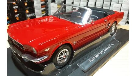 NOREV 1/18 - FORD MUSTANG CONVERTIBLE - RED - 1966