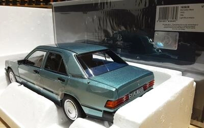 NOREV 1/18 - MERCEDES 190 E - 1984 - LIGHT BLUE METALLIC