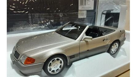 NOREV 1/18 - MERCEDES 500 SL - 1989 - SMOKE SILVER METALIC