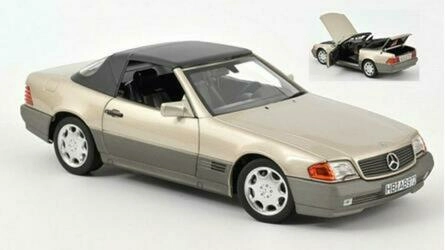 NOREV 1/18 - MERCEDES 500 SL - 1989 - SMOKE SILVER METALIC