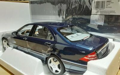 NOREV 1/18 - MERCEDES  S 55 AMG - BLUE METALLIC - 2000