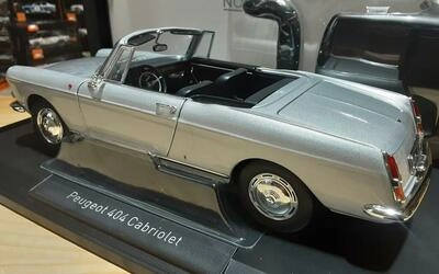 NOREV 1/18 - PEUGEOT 404 CABRIOLET- 1967 - SILVER