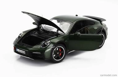 NOREV 1/18 - PORSCHE 911 (992) DAKAR - OAK GREEN METALLIC - 