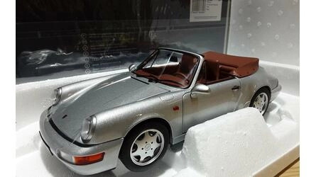 NOREV 1/18 - PORSCHE 911 CARRERA 2 CABRIOLET - 1990 - SILVER
