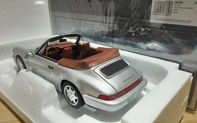NOREV 1/18 - PORSCHE 911 CARRERA 2 CABRIOLET - 1990 - SILVER