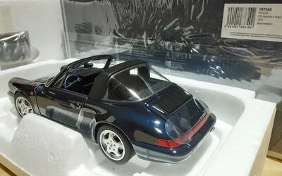NOREV 1/18 - PORSCHE 911 CARRERA 4 TARGA - 1991 - BLUE METAL